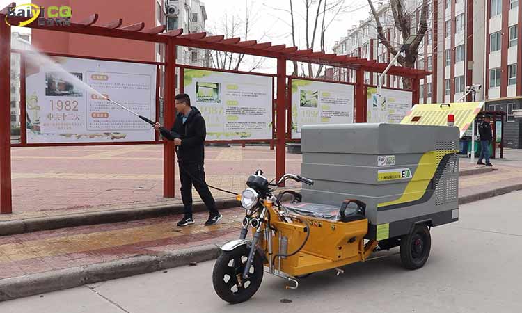 三輪高壓清洗車 人行道小型高壓清洗車