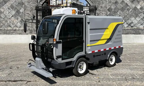 城市窗口輔道、人行道、墻體廣告清潔總是不徹底？可以了解一下小型純電動(dòng)高壓清洗車！