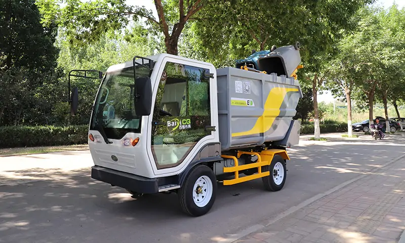 純電動(dòng)小型垃圾車，市政物業(yè)街道垃圾轉(zhuǎn)運(yùn)，操作簡(jiǎn)單又靈活！